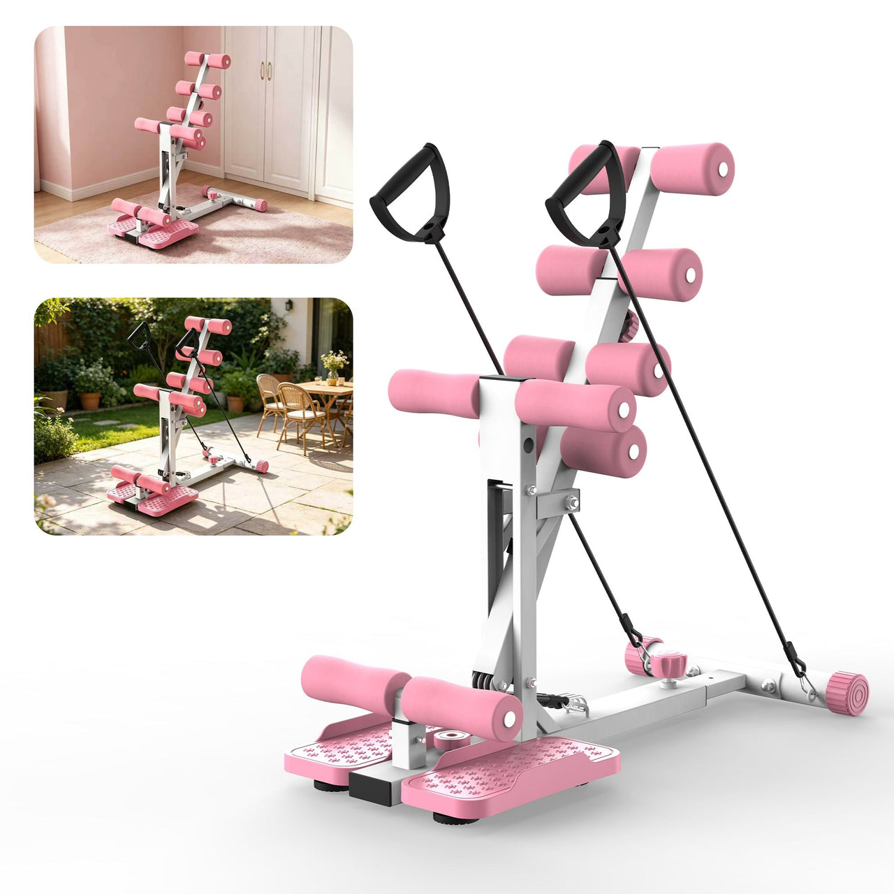 Deep Squat Machine for Home-Glutes Trainer Machine with Resistance Bands Squat Assist Trainer for Core & Legs Workout Ideal for Home Gym, Apartment & Office