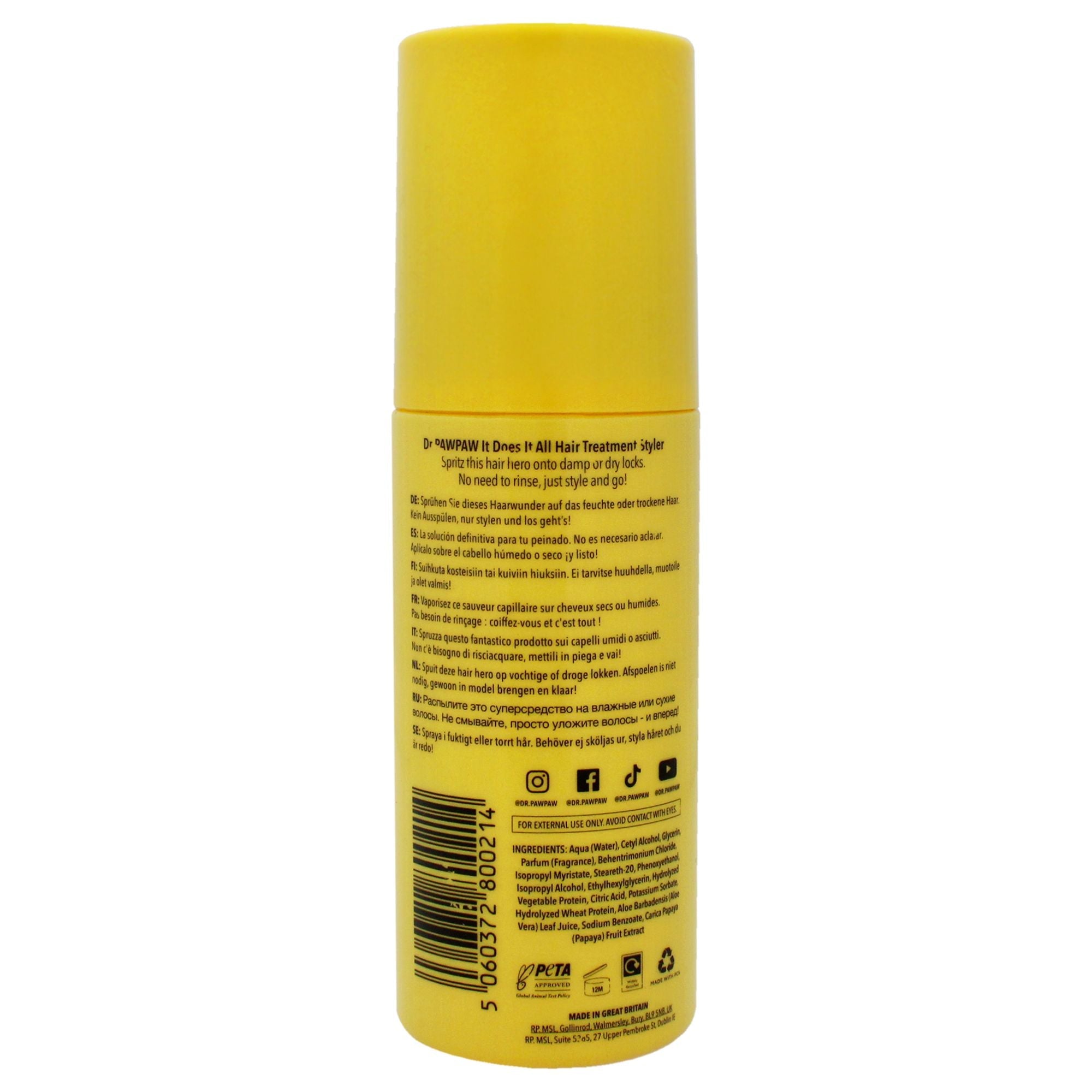 It Does It All 7 In 1 Hair Treatment Styler by Dr. PawPaw for Women - 5 oz Treatment