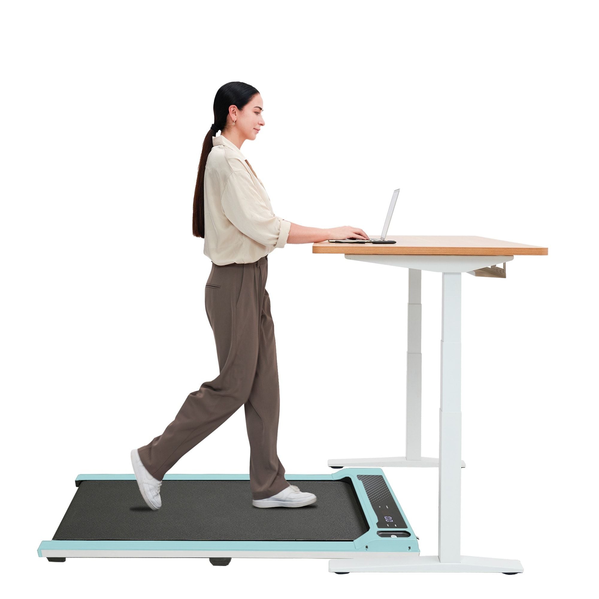 Walking Pad Under Desk Treadmill, Portable Small Treadmills for Home and Office, Super Quiet Motorized Walking Jogging Running Machine with Remote Control