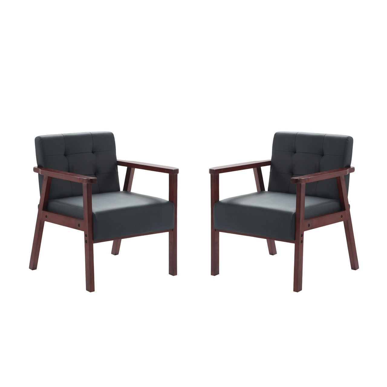 Wood Frame Accent Armchair