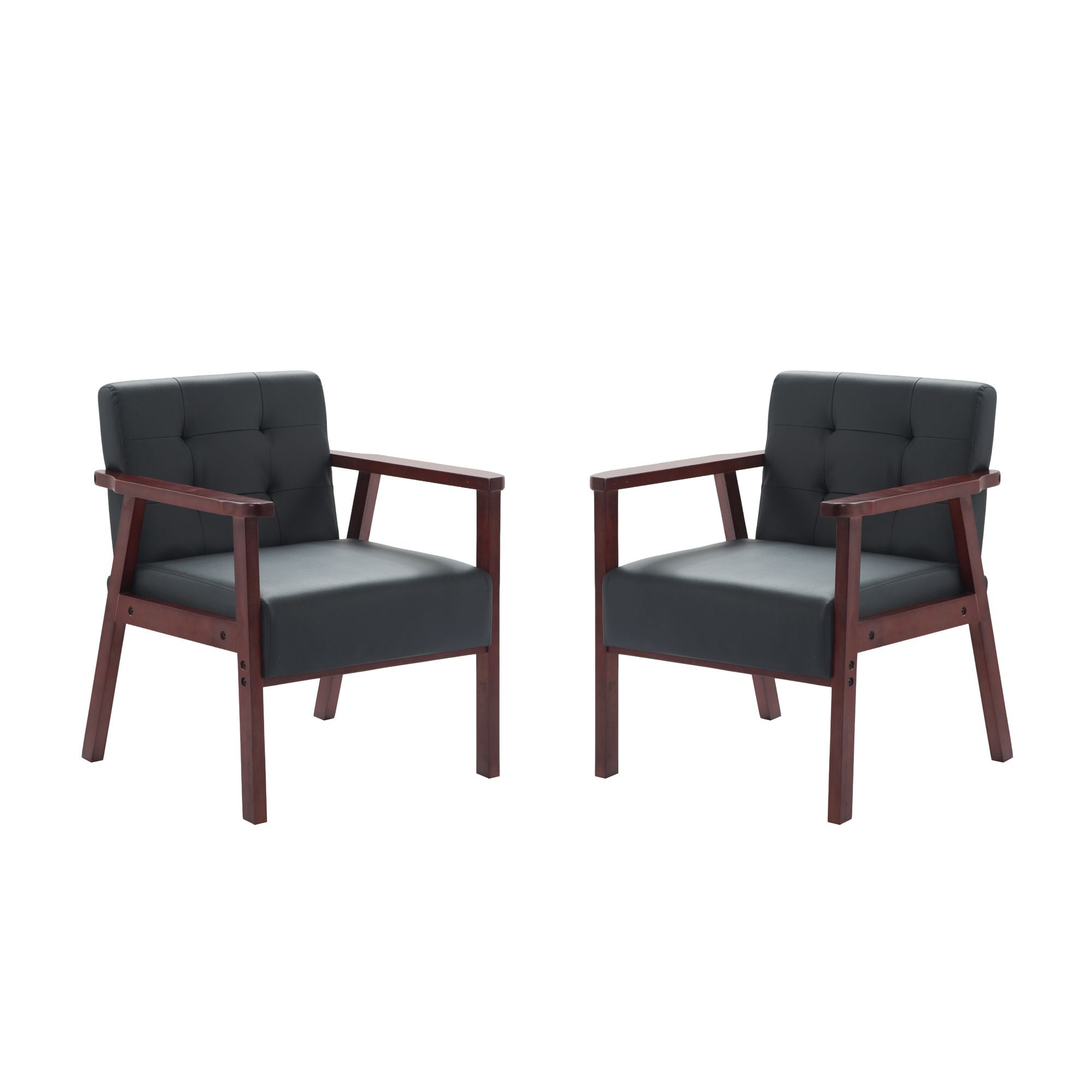 Wood Frame Accent Armchair