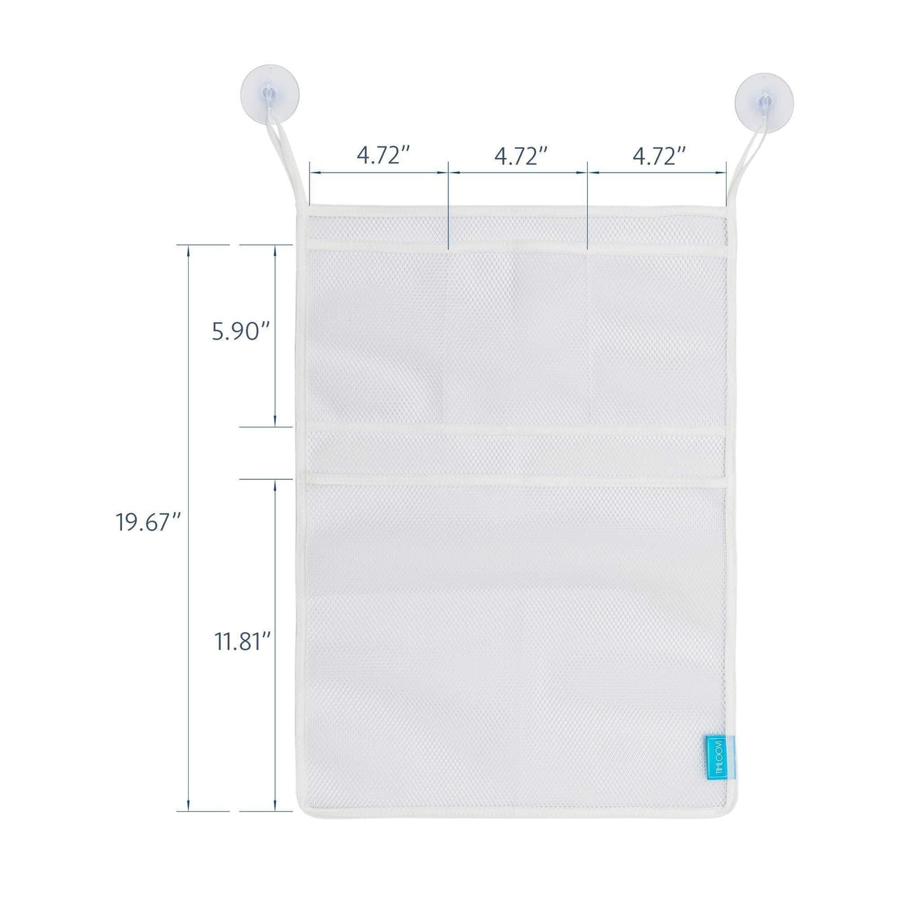 Bath Toy Organisers Set of 2 Large Size 14.16 x 19.67 in and 15.75 x 19.68 in Storage Net Bags for Baby Bathtub Toys 4 Strong Suction Cups Bathroom Shower Caddy Holder Multi Use for Kids Toddlers