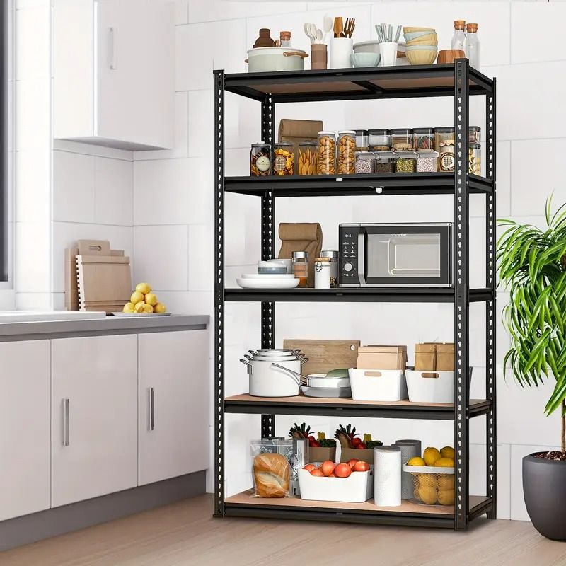 5-Tier Metal Garage Shelving Unit, Adjustable Storage Rack 35.5