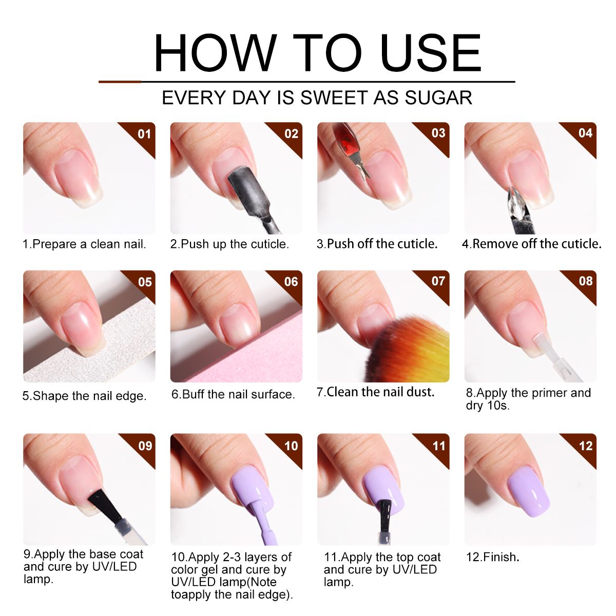 Gel Nail Kit 16pcs with 18LED Nail Lamp Complete Manicure Tool Set Multiple Colors Suitable for Professionals and Beginners Home Nail Salon Set