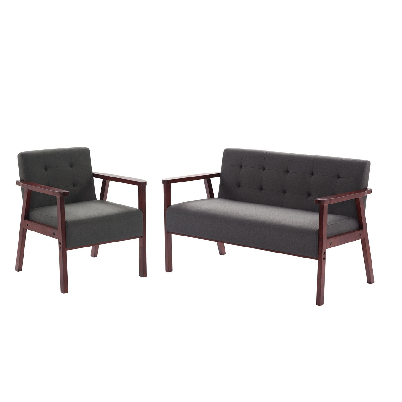 Wood Frame Accent Armchair