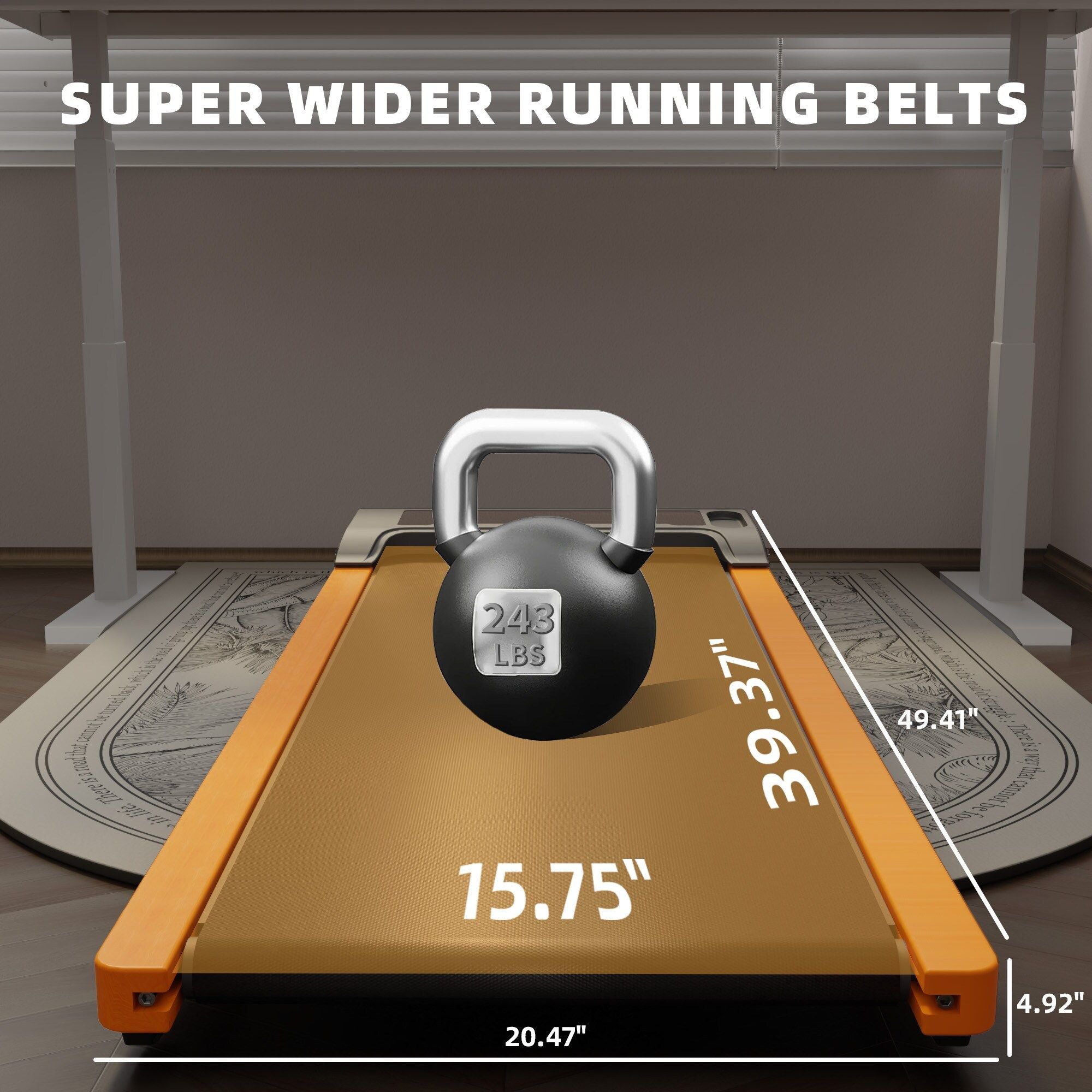 6% Incline Walking Pad Treadmill - Portable Compact Treadmills Under Desk Treadmill, Incline Treadmills for Home Office, Upright Stand, 1HP Portable Treadmill with 220 lbs Capacity, LED Display