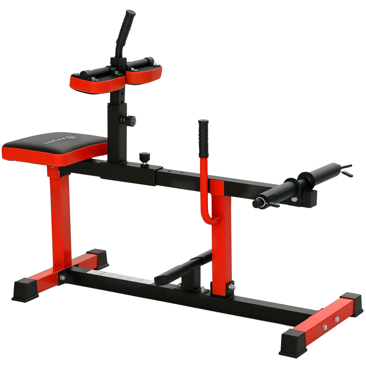 Adjustable Steel Seated Calf Raise Exercise Strength Training Gym Equipment, Red