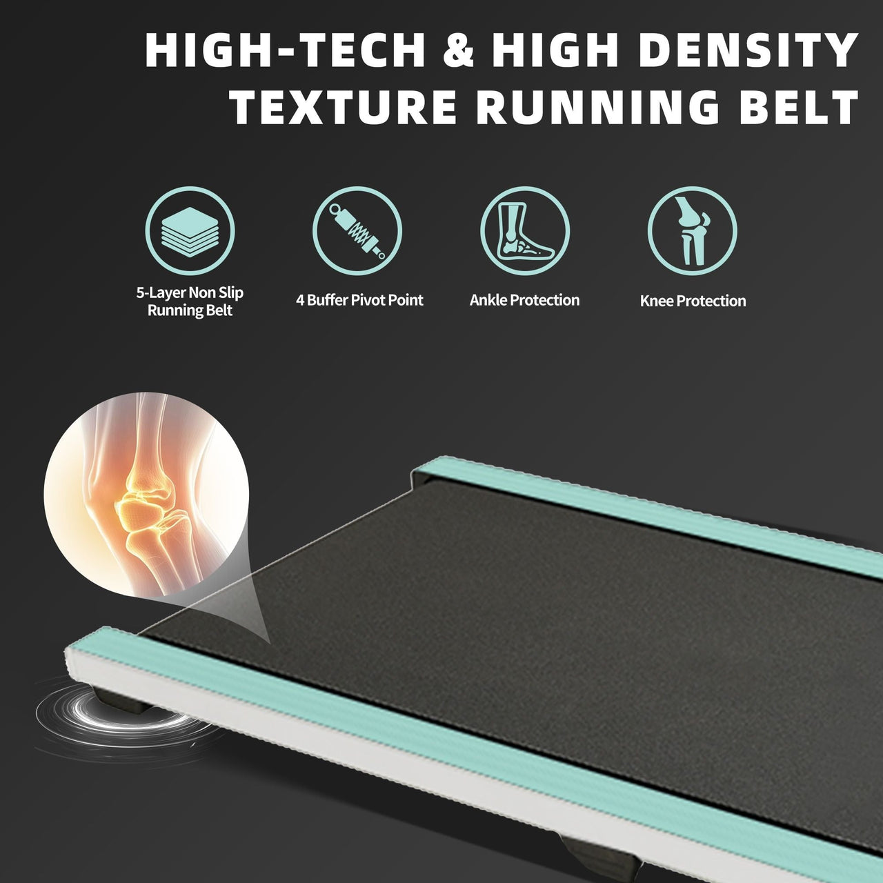 Walking Pad Under Desk Treadmill, Portable Small Treadmills for Home and Office, Super Quiet Motorized Walking Jogging Running Machine with Remote Control