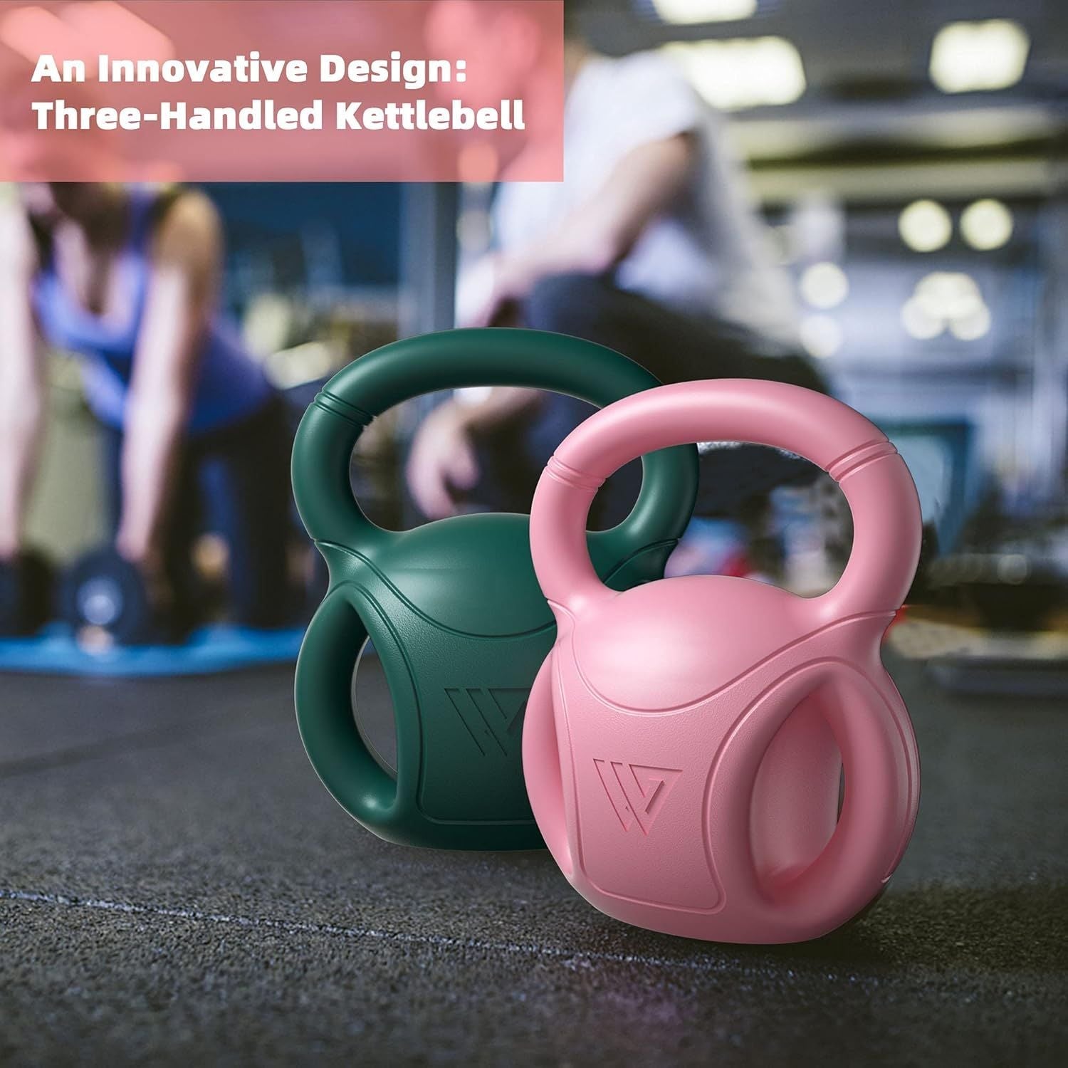 3 Handle Kettlebells Weight - Weight for Women Options 5, 10, 15 and 20 LB for Russian Twists AB Exercise, Weightlifting and Core Fitness Exercise Home Gym [Single in Sold]
