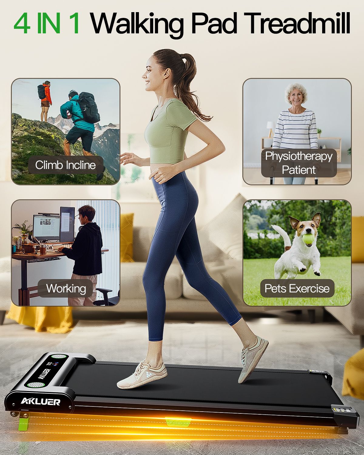 480L-A Under Desk Walking Pad Treadmill