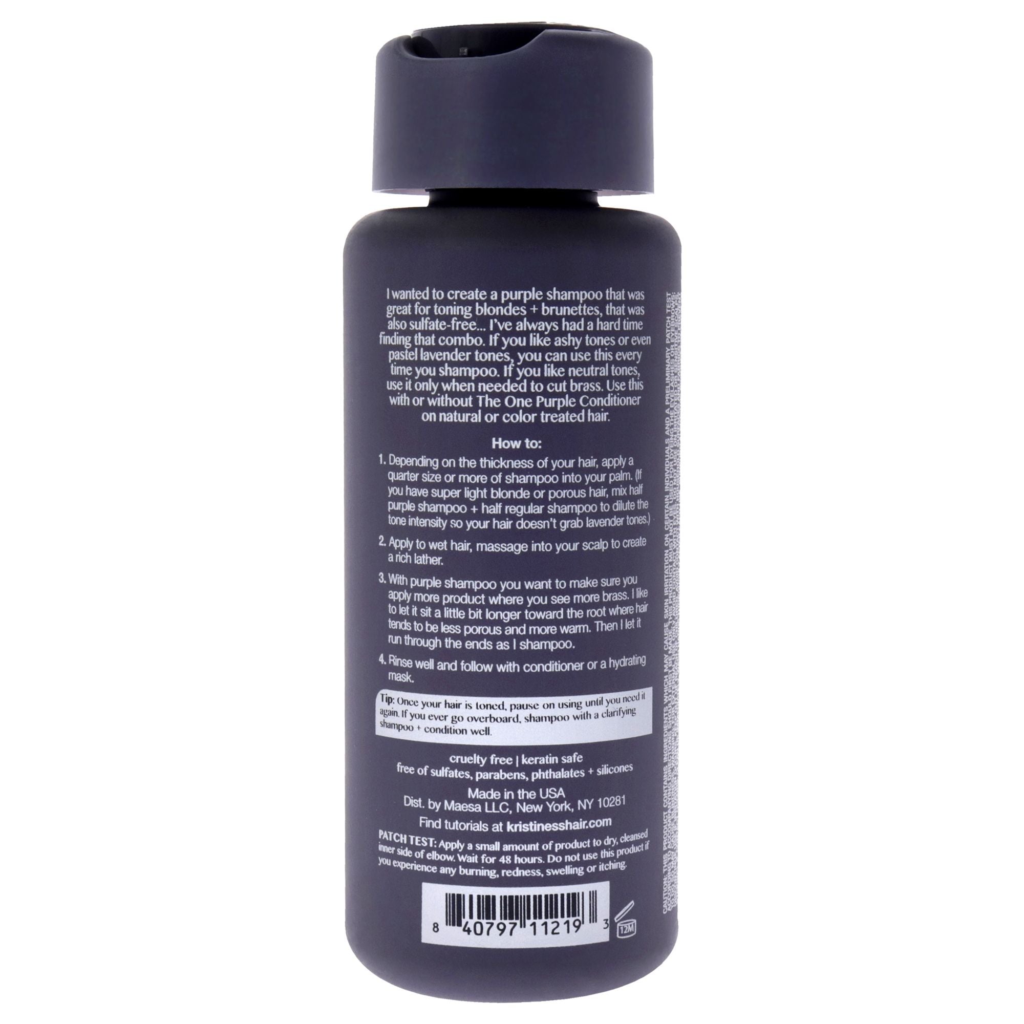 The One Purple Shampoo by Kristin Ess for Unisex - 10 oz Shampoo