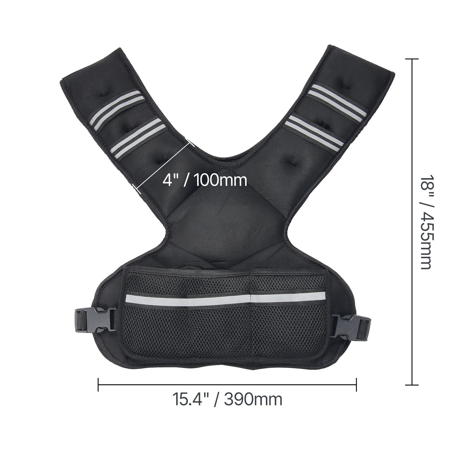 Adjustable Weighted Vest, 20-32lb Weight Vest with 6 Ironsand Weights and Reflective Stripe, Body Weight Vest Exercise Set for Men Women, Workout Equipment for Strength Training Running Jogging