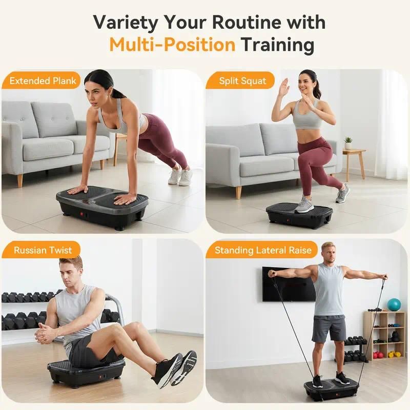 Vibration Plate Exercise Machine for Home Gym, Whole Body Workout Fitness Platform for Weight Loss, Balance Training