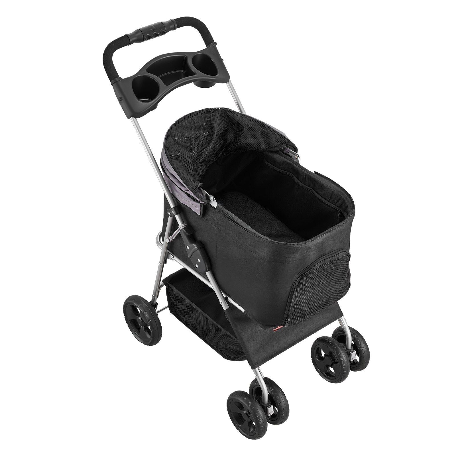 Pet Stroller -  35 lbs Weight Capacity, Foldable Dog Stroller Cart, 4 Wheels Cats Pram with Detachable Carrier & Mesh Windows, Portable Animal Carrier with Brake for Small to Medium Pets