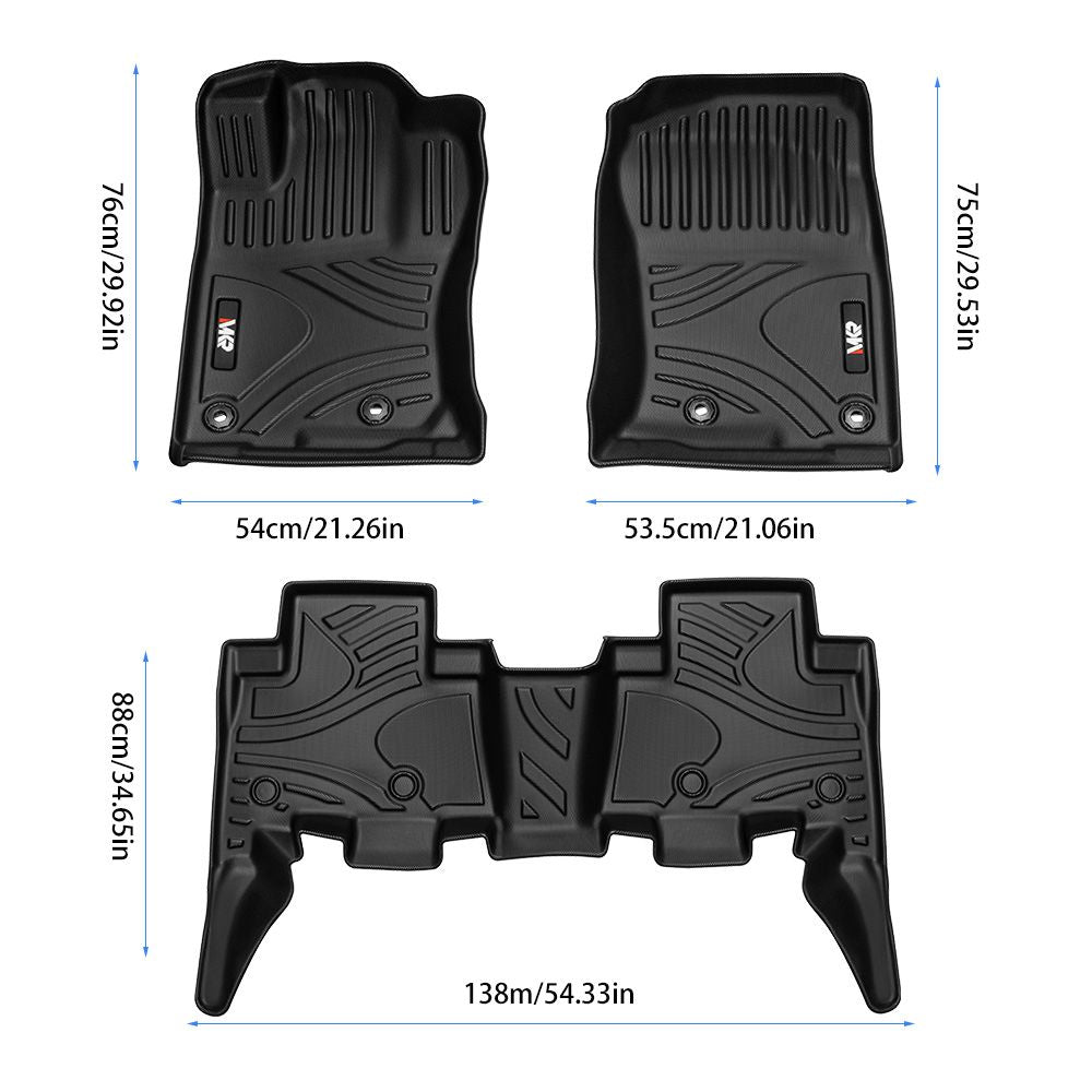 All Weather TPE Custom Fit Floor Liner for Toyota 4Runner 2013-2024 & for Lexus GX460 2014-2023