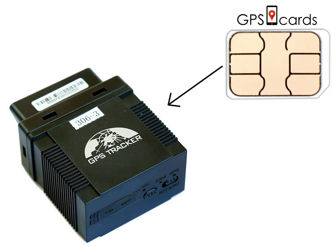 Sim card for GPS-408 Large Battery Tracker with vibration & Movement Alarm