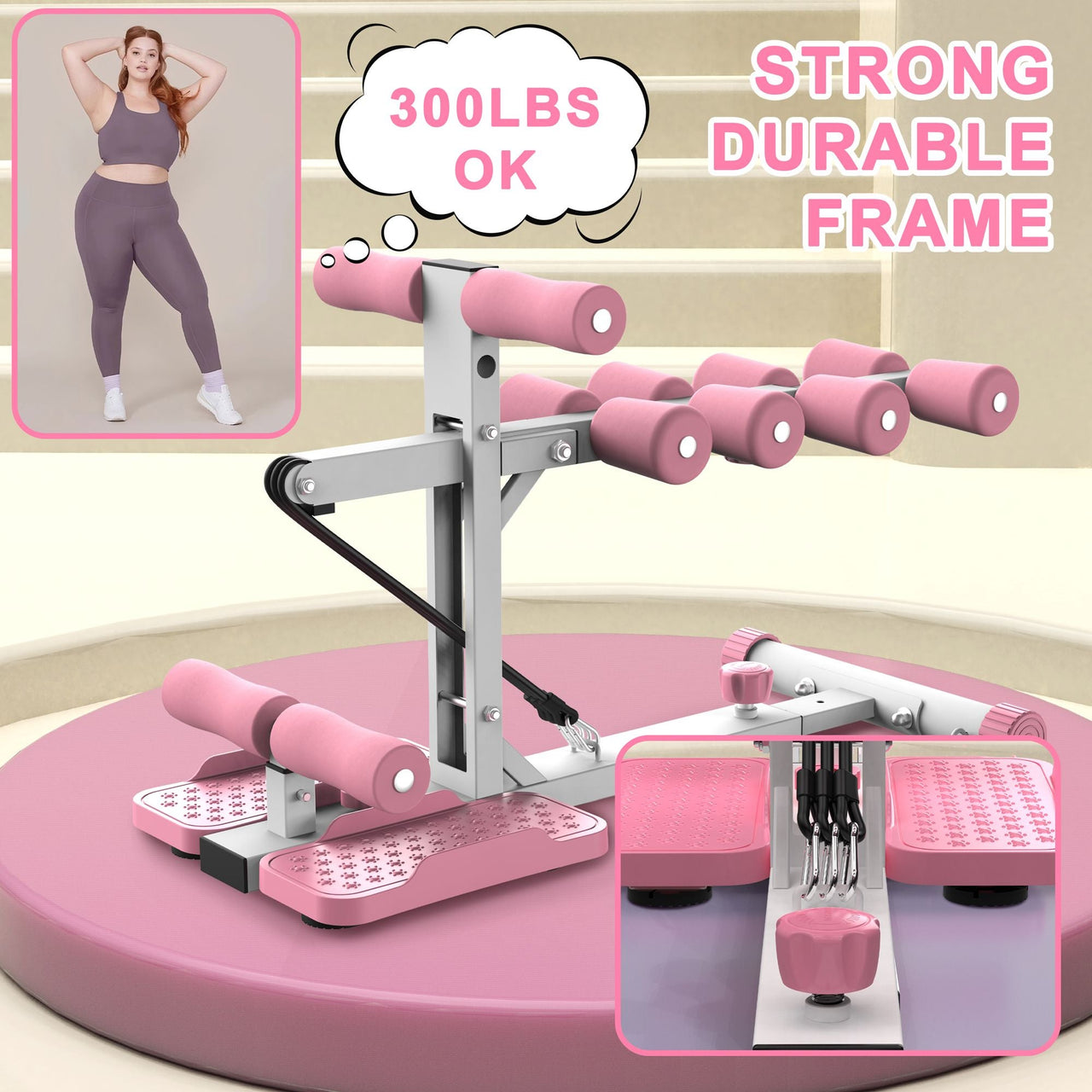 Deep Squat Machine for Home-Glutes Trainer Machine with Resistance Bands Squat Assist Trainer for Core & Legs Workout Ideal for Home Gym, Apartment & Office