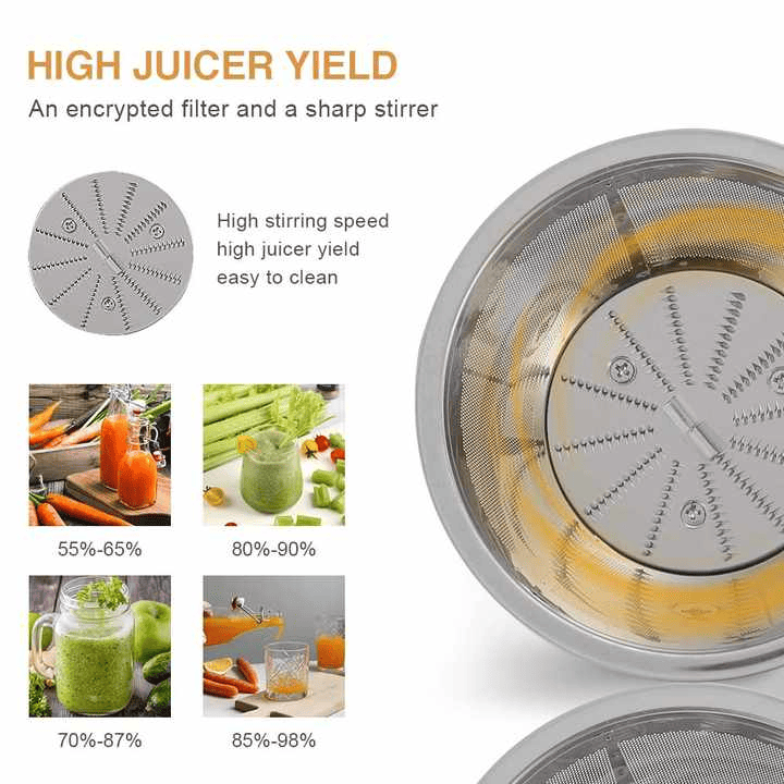 28199470 900W Multi-function electric juicer juice 0.8L, 1.5L slag cup without BPA fruit and vegetable juice, modern vertical mixing kitchen juicer, secondary mechanical
