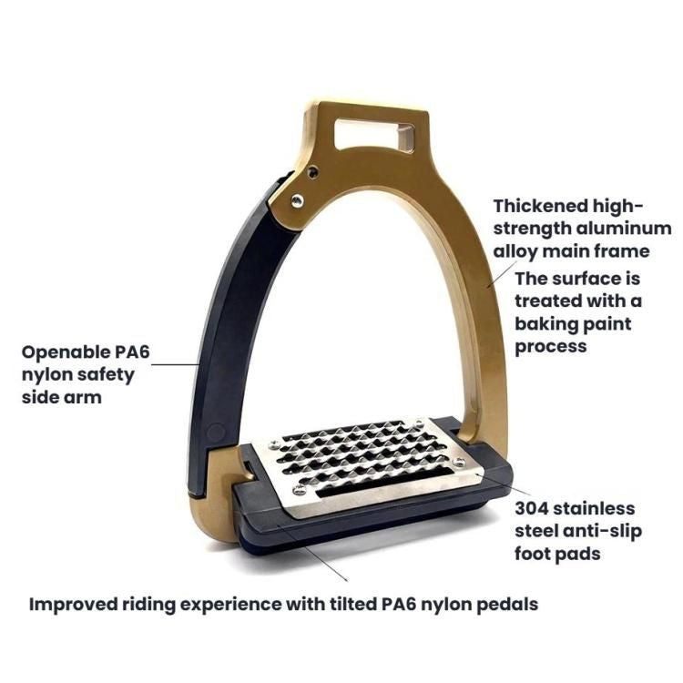 1pair Side-Opening Safety Stirrup for Horse Racing