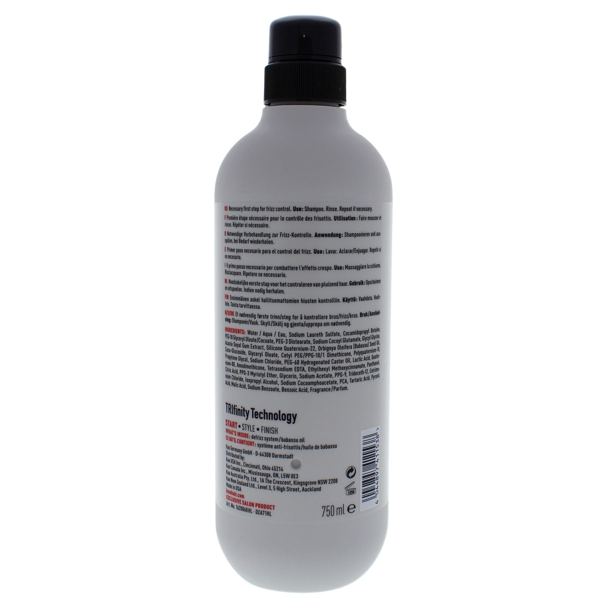 Tame Frizz Shampoo by KMS for Unisex - 25.3 oz Shampoo