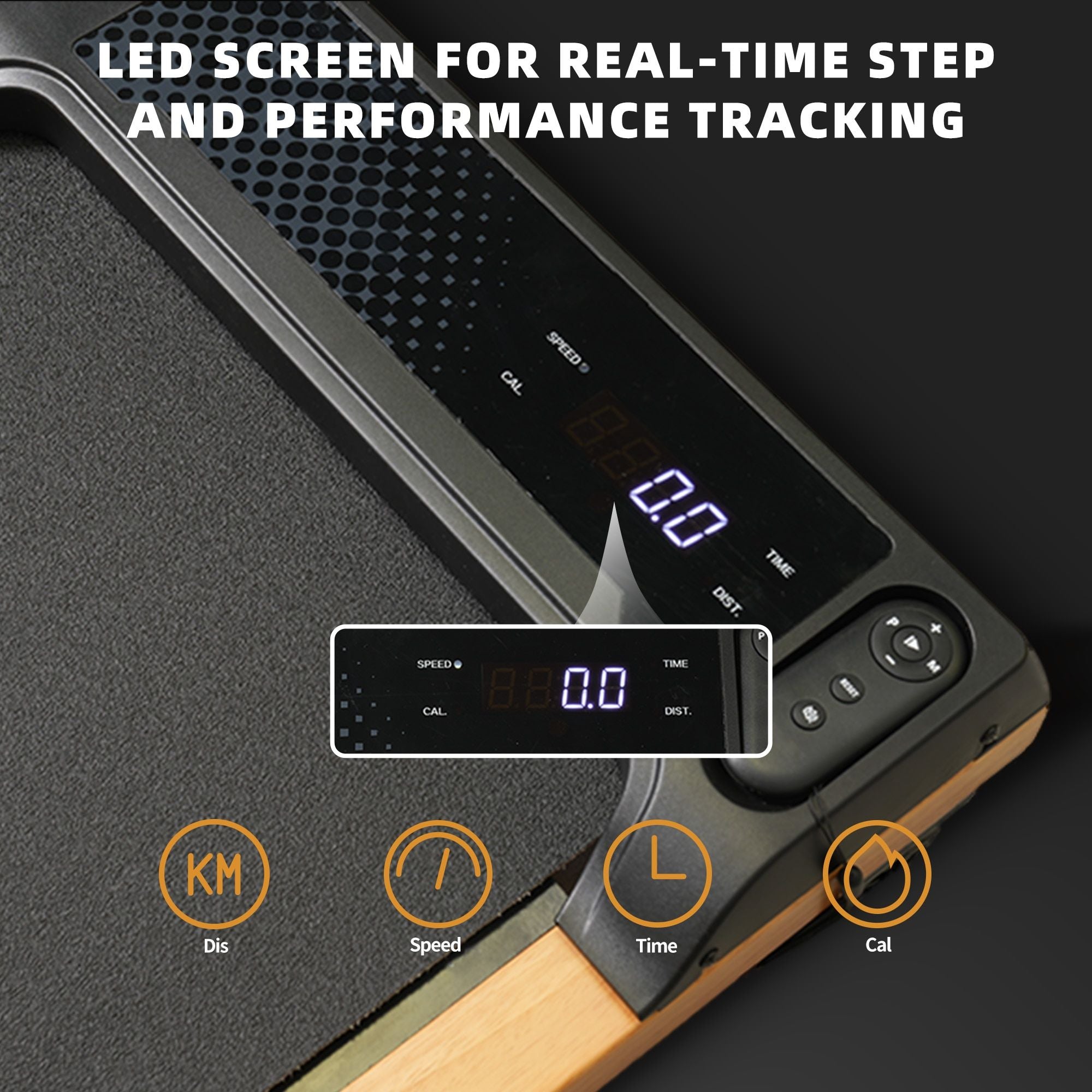 6% Incline Walking Pad Treadmill - Portable Compact Treadmills Under Desk Treadmill, Incline Treadmills for Home Office, Upright Stand, 1HP Portable Treadmill with 220 lbs Capacity, LED Display