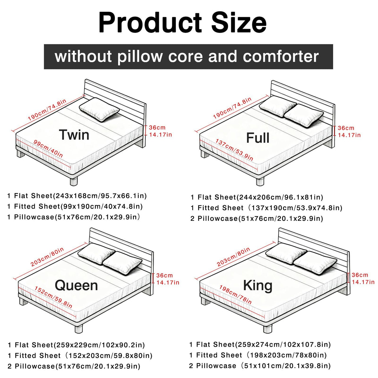4pcs ultra-soft 85g sheet and pillowcase set, soft solid color, machine washable, suitable for all seasons, Christmas comfortable bedding set, available for single, double, king, and queen beds.