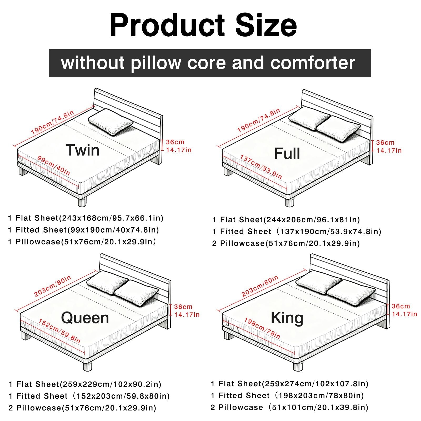 4pcs ultra-soft 85g sheet and pillowcase set, soft solid color, machine washable, suitable for all seasons, Christmas comfortable bedding set, available for single, double, king, and queen beds.