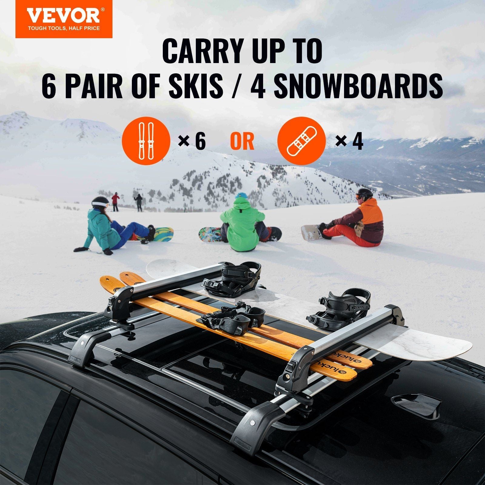 Ski Snowboard Roof Rack 31.7