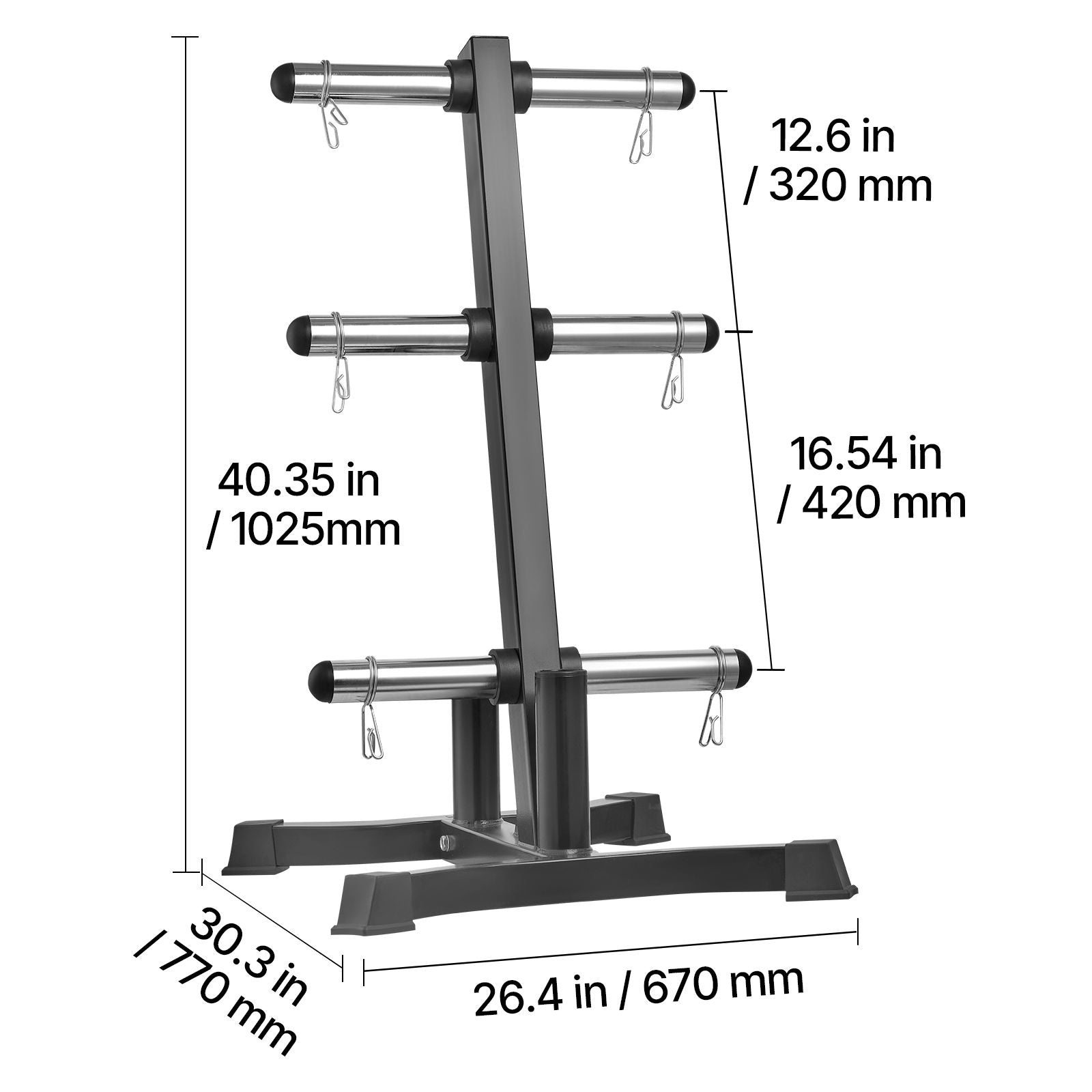Weight Plate Rack, L Frame Weight Plate Tree for 2-Inch Weight Plates, Standard Weight Plate Tree, 1000 lbs Load Capacity Weight Storage Holder, Home Gym Barbell Rack Storage Stand, Black