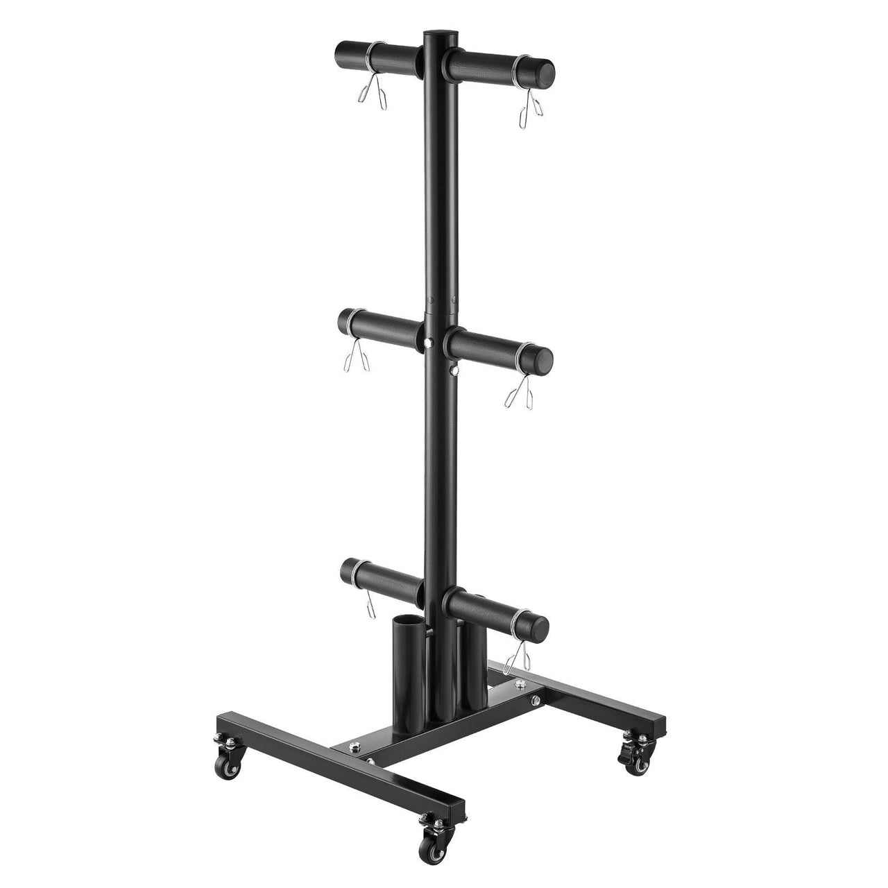 Weight Plate Rack, Vertical Weight Plate Tree for 2-Inch Weight Plates, Standard Weight Plate Tree with Wheels, 1000 lbs Load Capacity Weight Storage Holder, Home Gym Barbell Rack Storage Stand