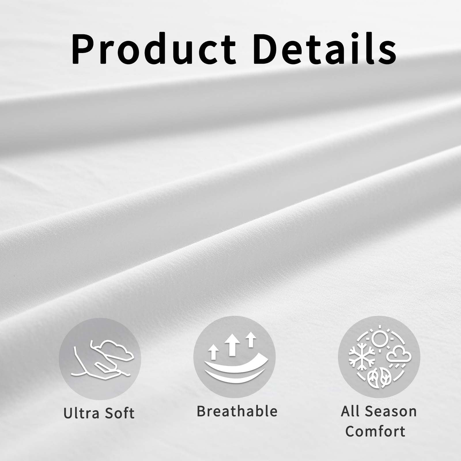 4pcs ultra-soft 85g sheet and pillowcase set, soft solid color, machine washable, suitable for all seasons, Christmas comfortable bedding set, available for single, double, king, and queen beds.