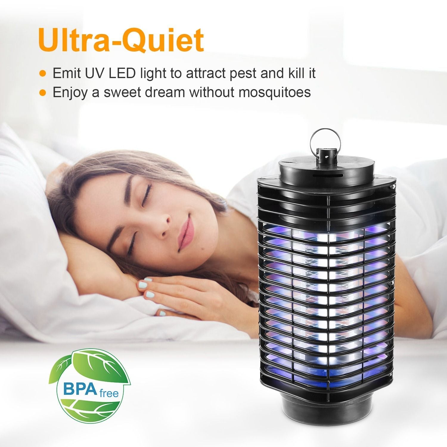 Electric Bug Zapper Lamp - Effective UV Light Insect Killer for Mosquitoes & Flies