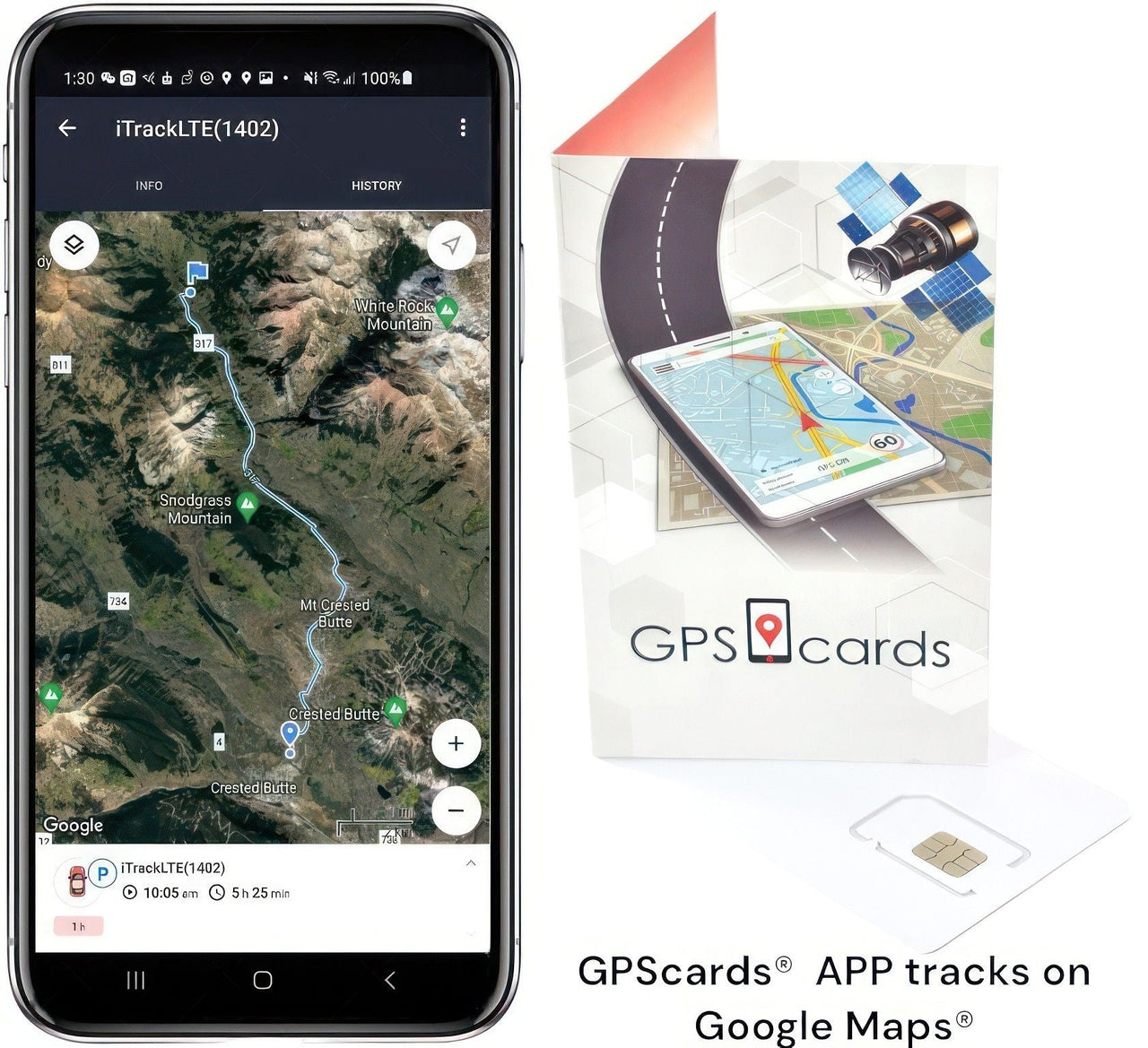 GPS SIM works for Coban GPS-408A/B with Portable Large Battery