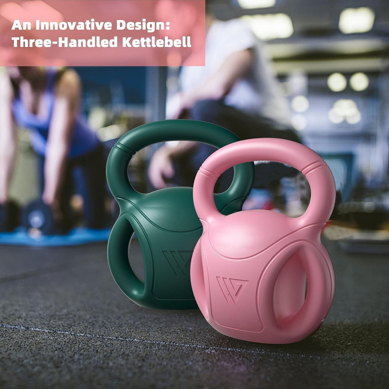 3 Handle Kettlebells Weight - Weight for Women Options 5, 10, 15 and 20 LB for Russian Twists AB Exercise, Weightlifting and Core Fitness Exercise Home Gym [Single in Sold]