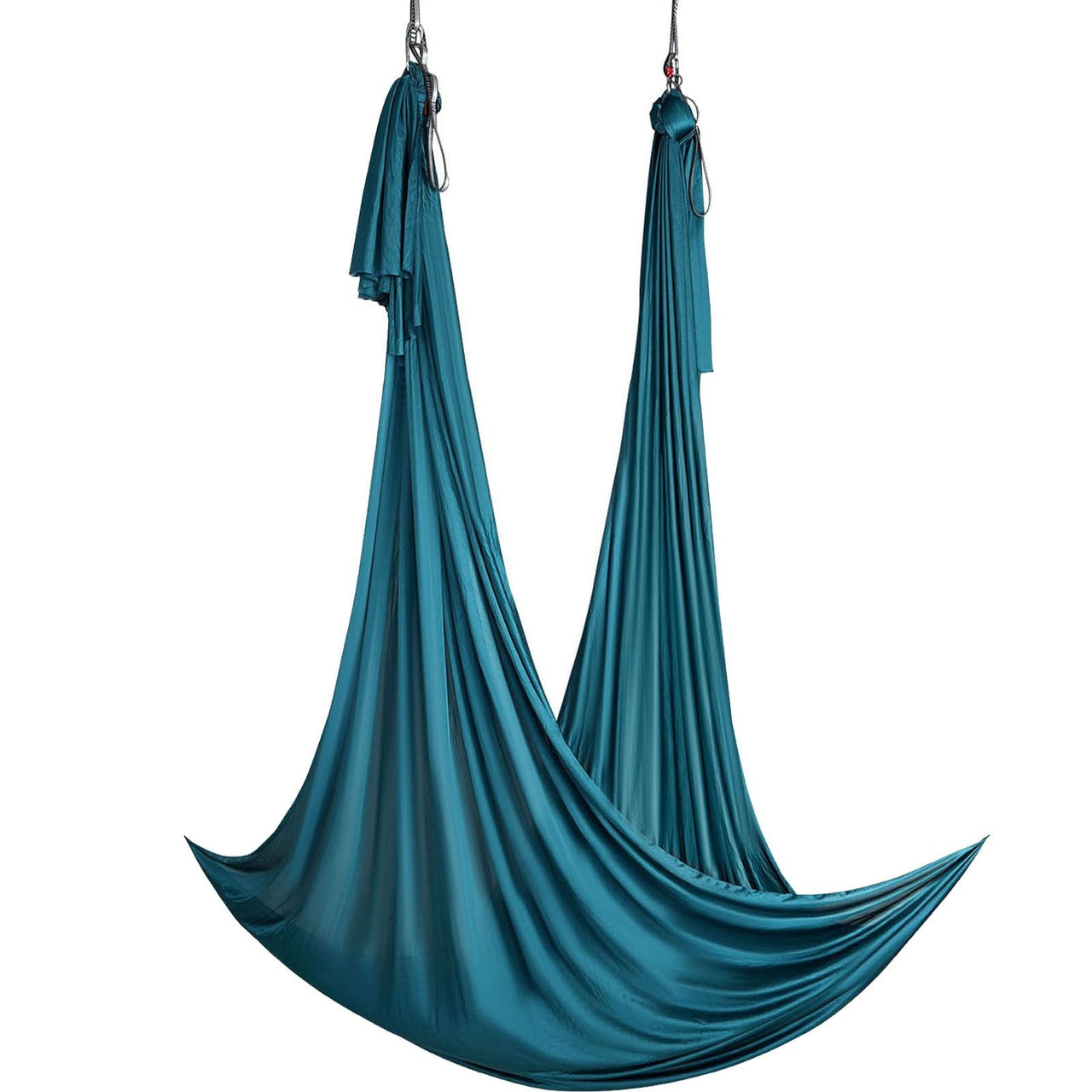 Aerial Silk & Yoga Swing, 11 Yards, Aerial Yoga Hammock Kit with 100gsm Nylon Fabric, Full Rigging Hardware & Easy Set-up Guide, Antigravity Flying for All Levels Fitness Bodybuilding, Green