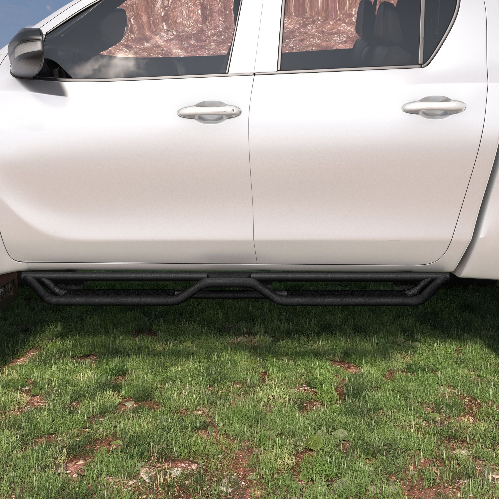 Running Boards For 05-23 Toyota Tacoma Double / Crew Cab Drop Side Steps Bar
