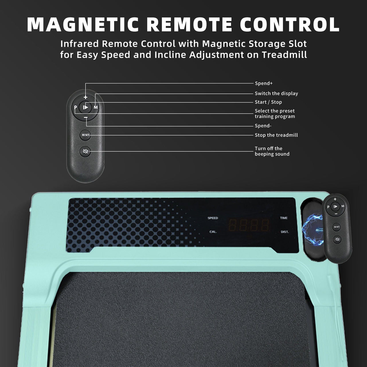 Walking Pad Under Desk Treadmill, Portable Small Treadmills for Home and Office, Super Quiet Motorized Walking Jogging Running Machine with Remote Control