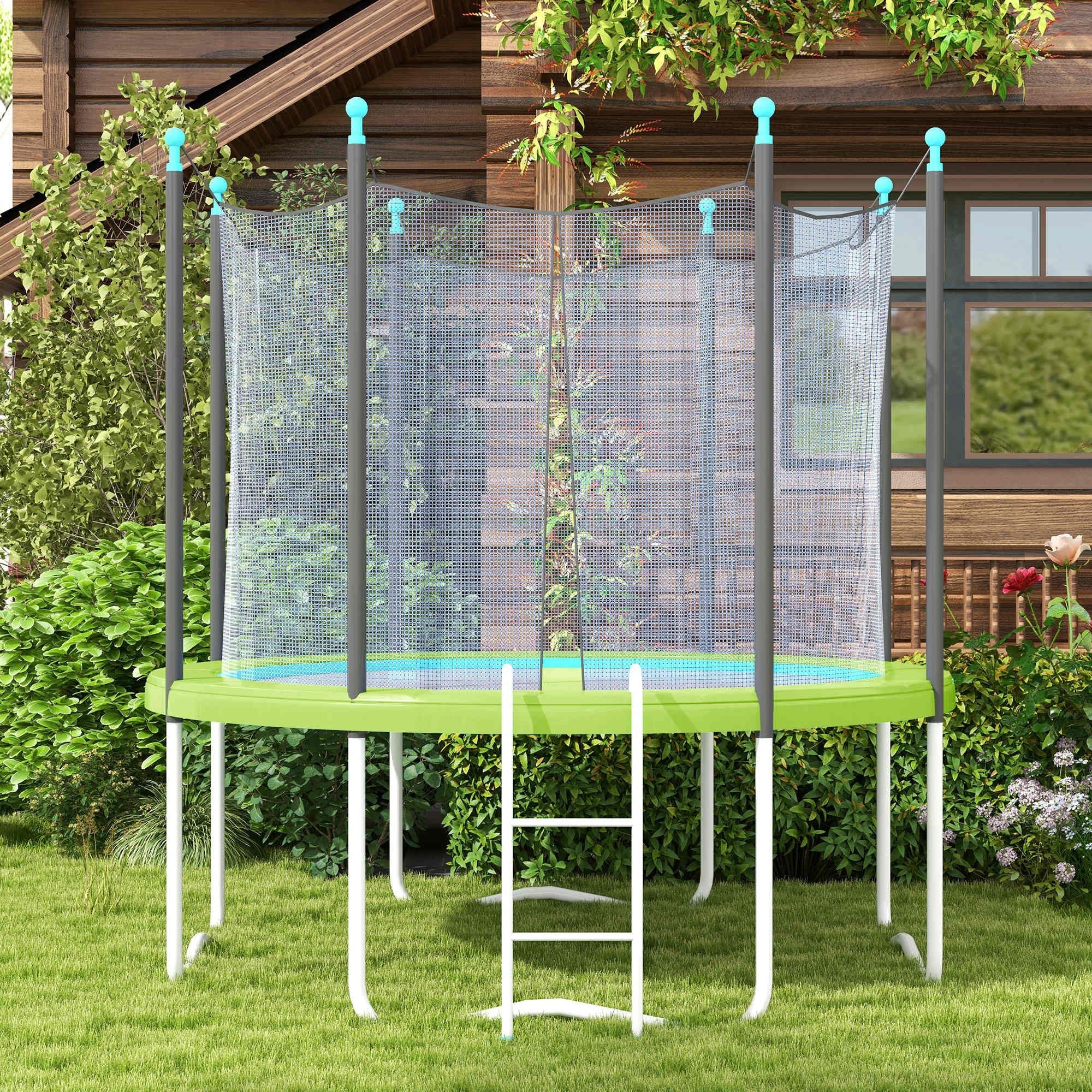 14FT Trampoline Spring Cover, Safety Trampoline Pad Replacement, Waterproof and Tear Resistant, All Weather Trampoline Accessories, Green