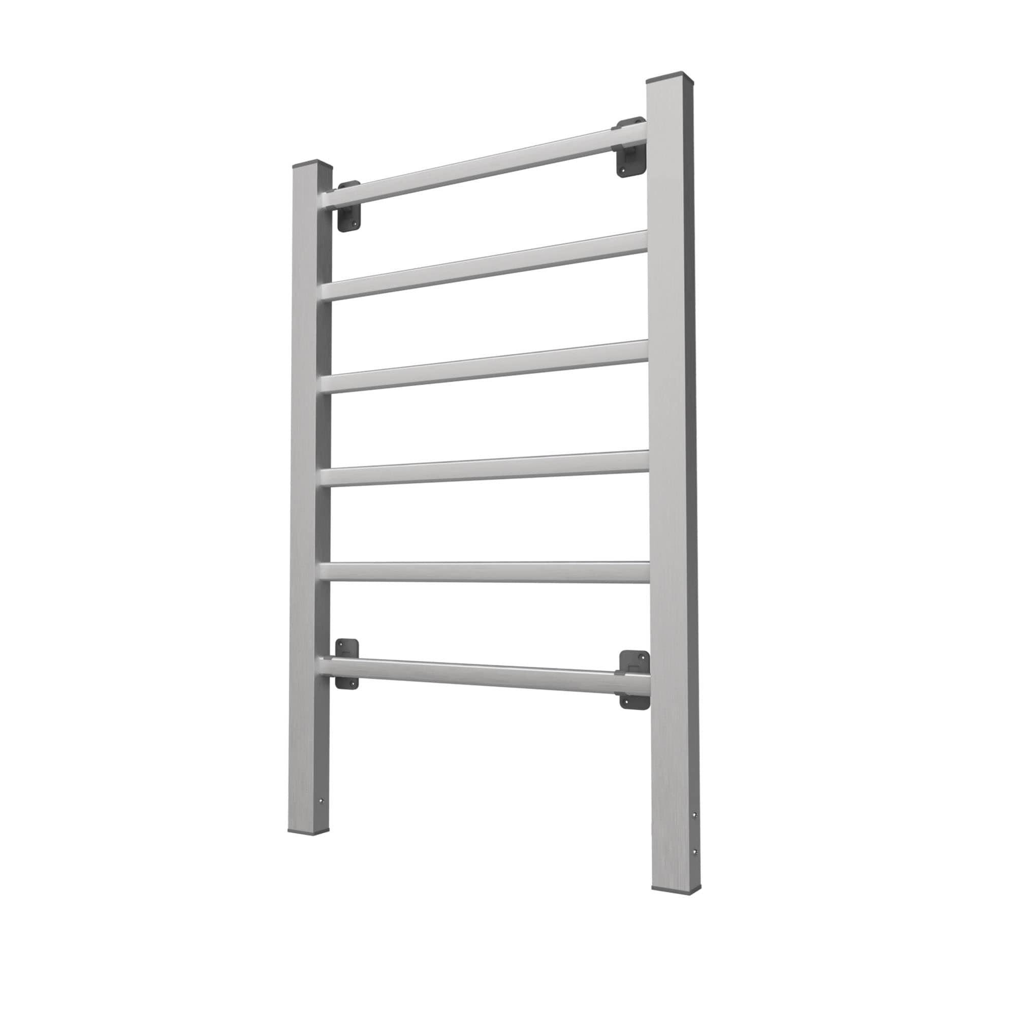 Electric Heated Towel Rack for Bathroom, Wall Mounted Towel Warmer, 6 Stainless Steel Bars Drying Rack
