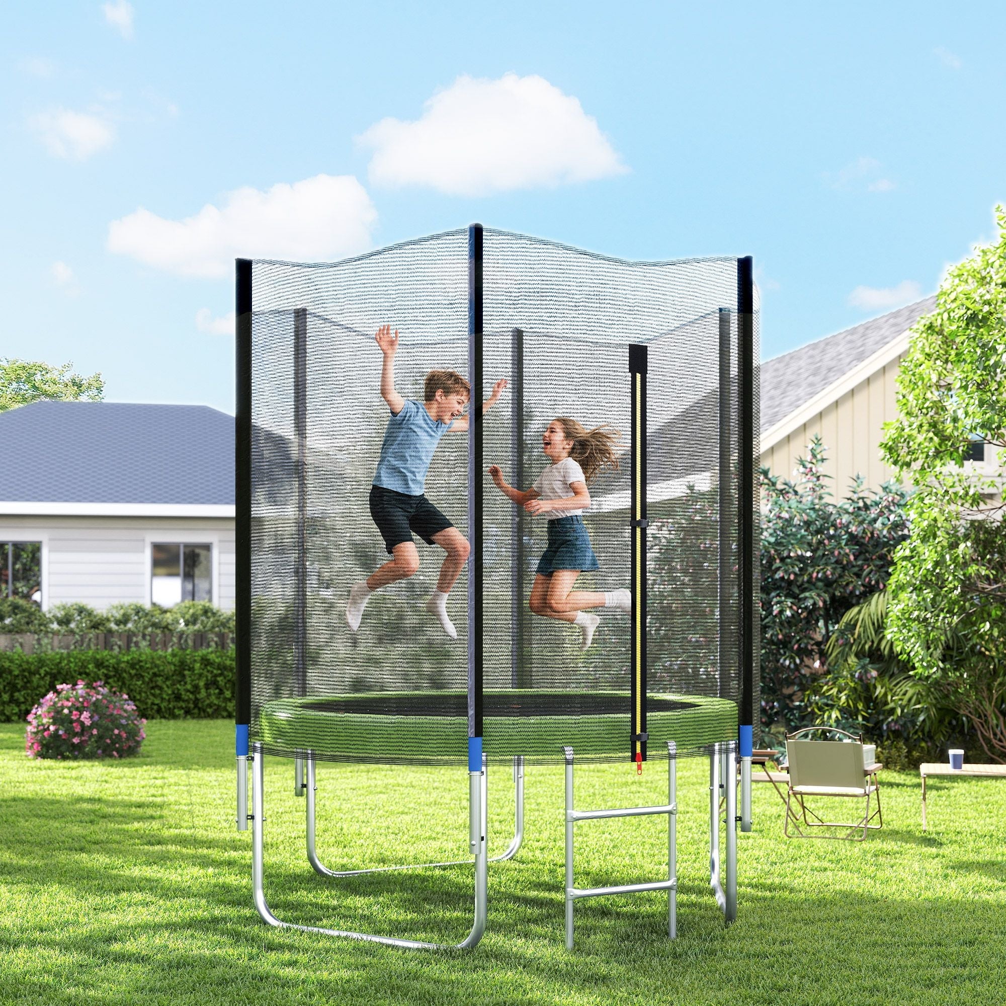 14FT Trampoline Spring Cover, Safety Trampoline Pad Replacement, Waterproof and Tear Resistant, All Weather Trampoline Accessories, Green