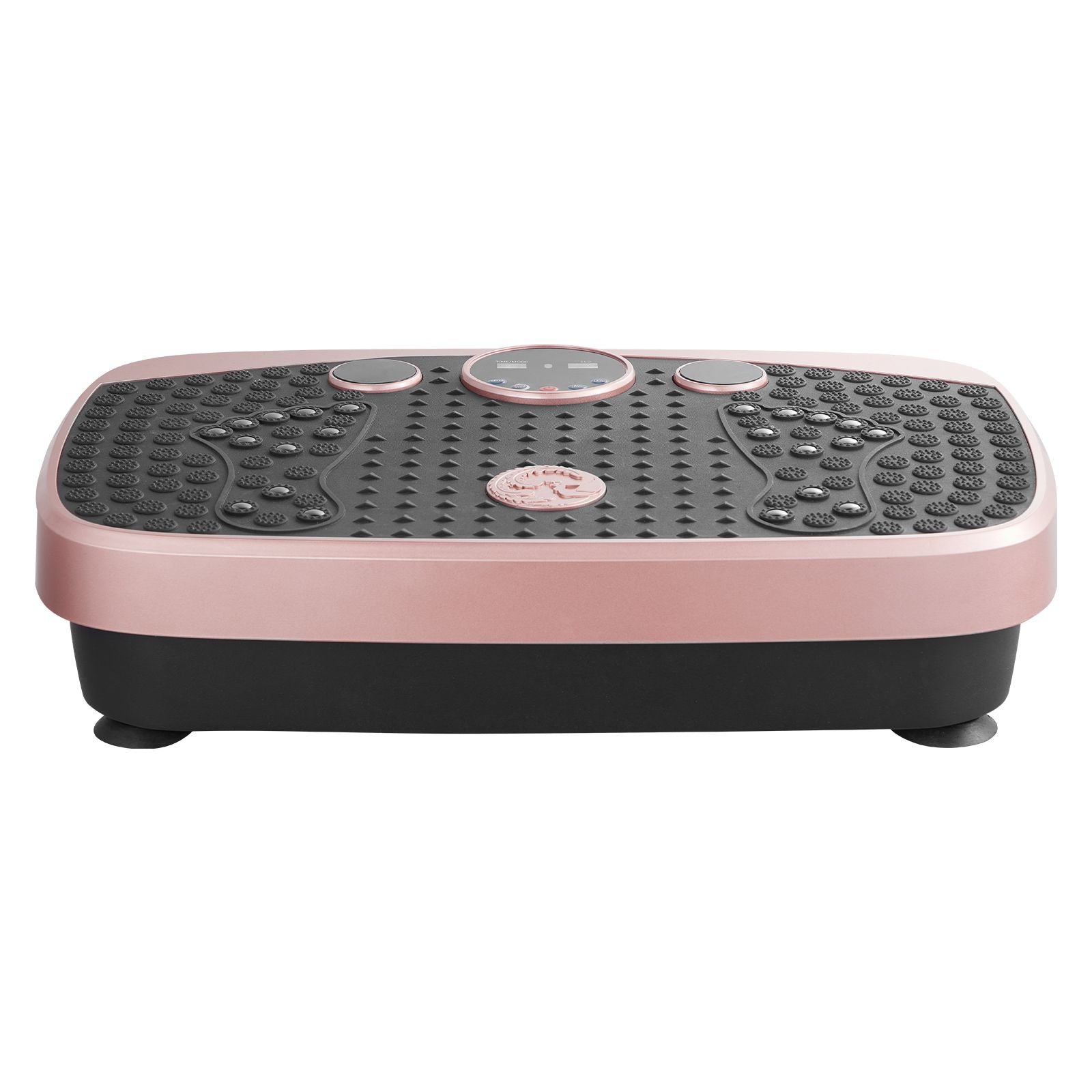 Vibration Plate Exercise Machine, Whole Body Shaker with Magnetic Acupoints for Lymphatic Drainage and Weight Loss, Home Workout Gym Fitness Equipment with 2 Resistance Bands for Women Men, Pink
