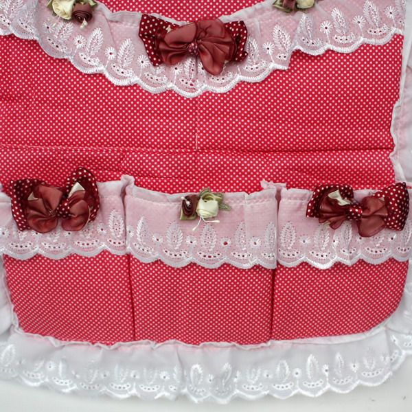 [Polka Dot & Bud Silk] Red/Wall Hanging/ Hanging Baskets / Wall Baskets / Baskets (17*18)