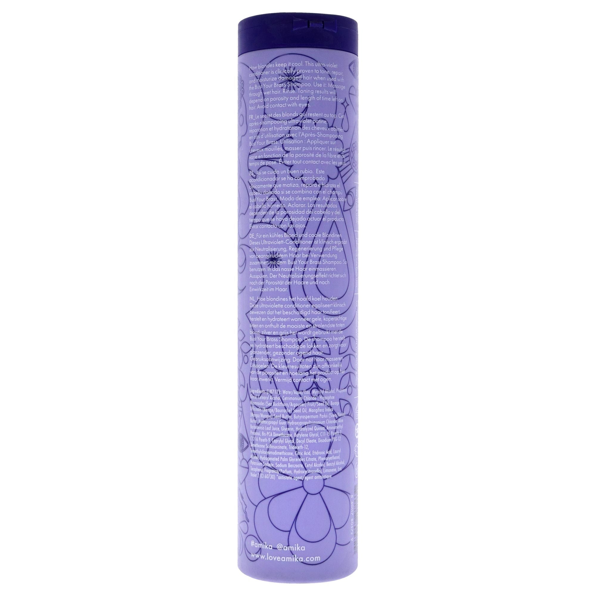 Bust Your Brass Cool Blonde Conditioner by Amika for Unisex - 9.2 oz Conditioner