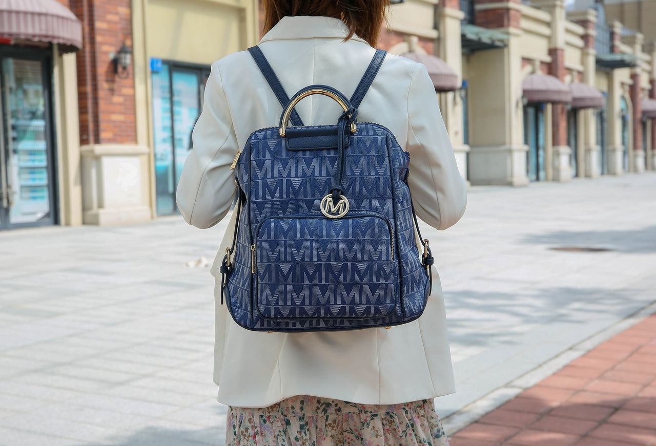 MKF Collection Cora Milan M Signature Trendy Backpack by Mia k