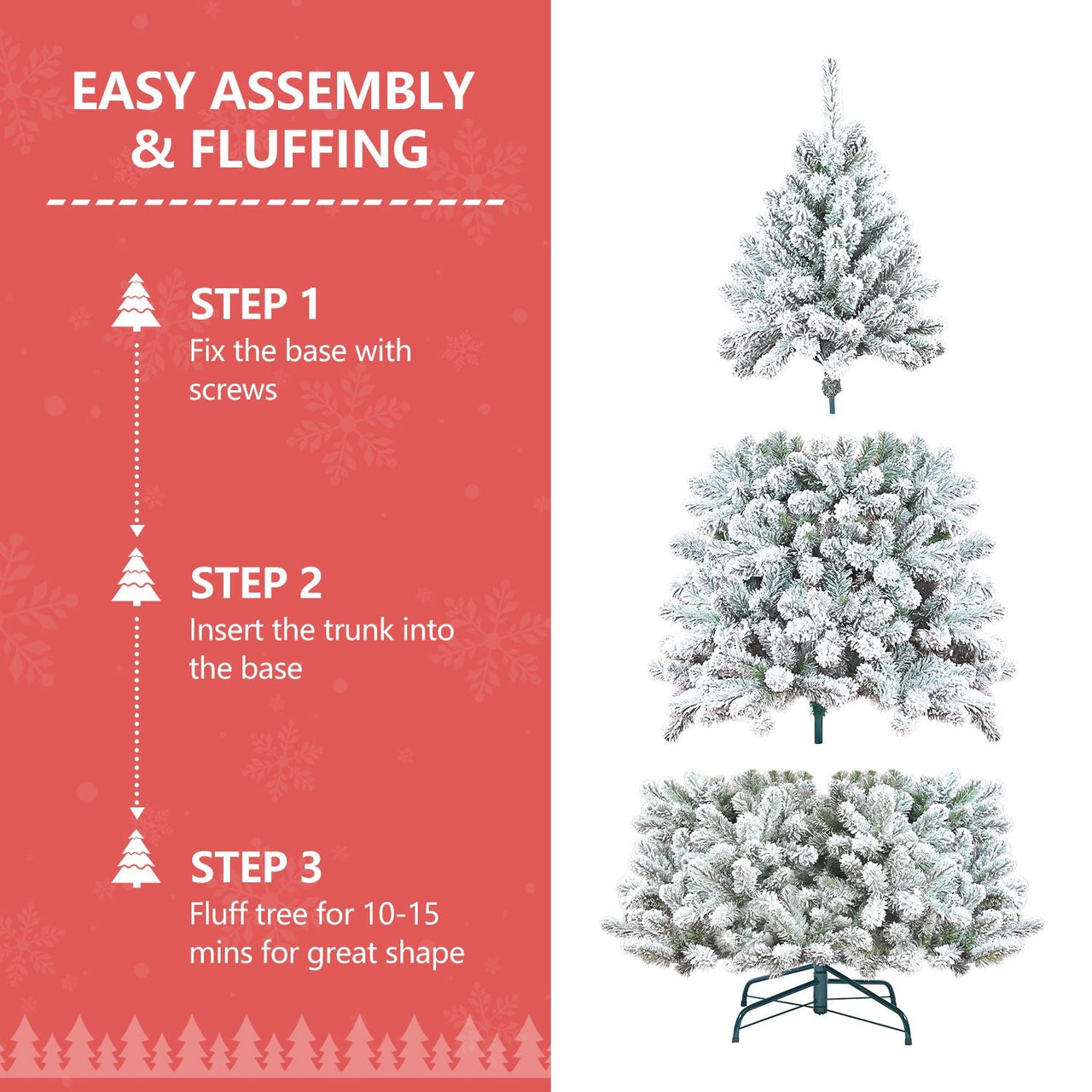 5ft Pvc Mixed Flocked Small XmasTree Pine Cone Hinged Automatic christmas Tree Artificial