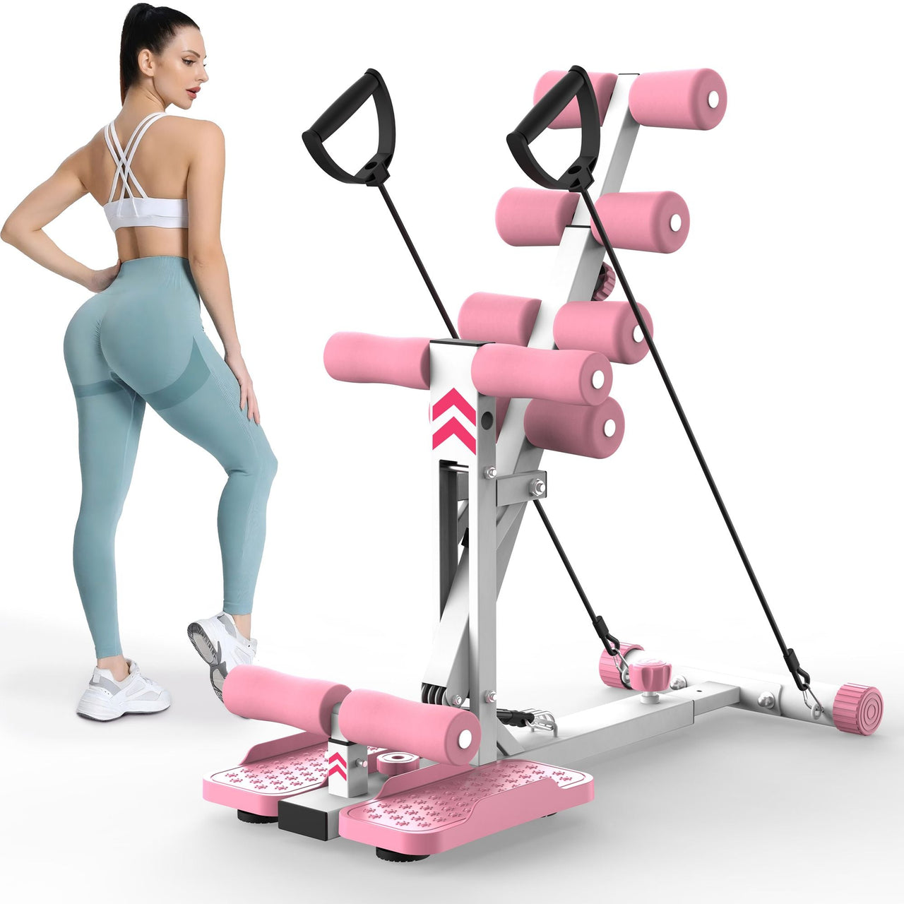 Deep Squat Machine for Home-Glutes Trainer Machine with Resistance Bands Squat Assist Trainer for Core & Legs Workout Ideal for Home Gym, Apartment & Office