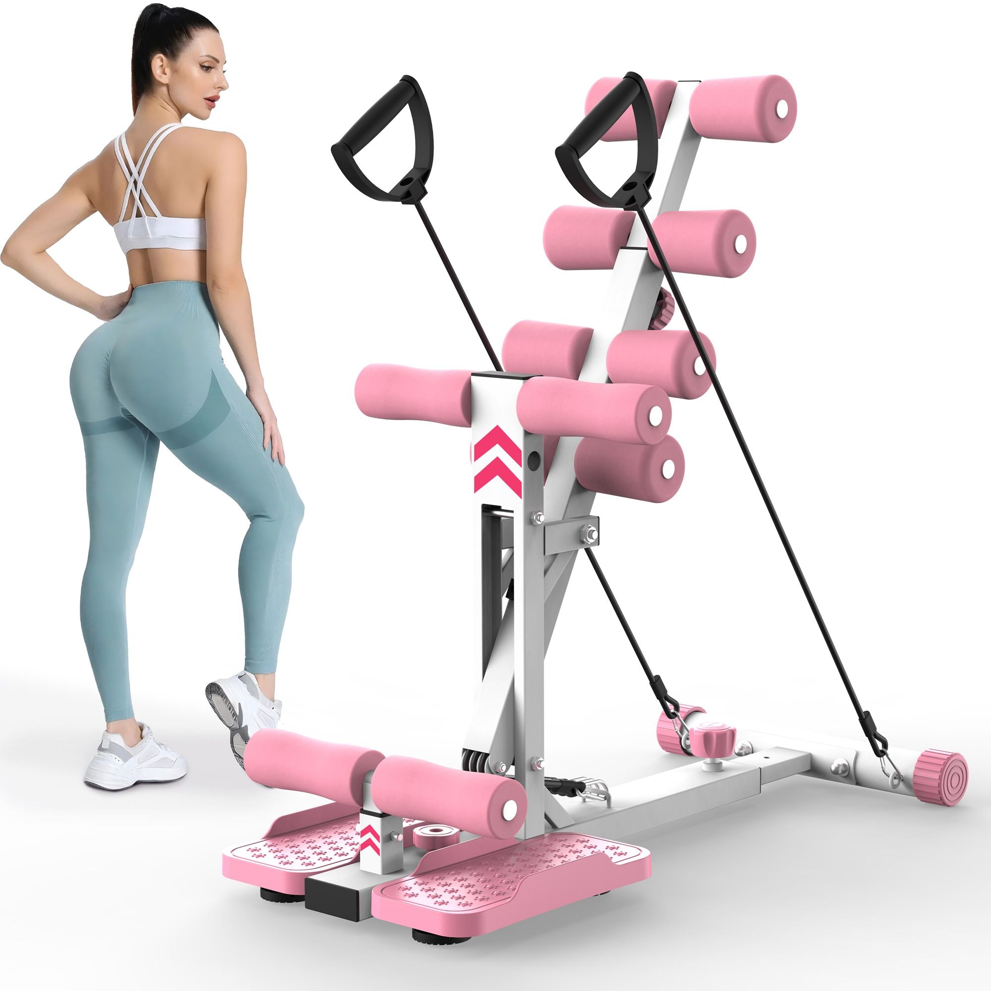 Deep Squat Machine for Home-Glutes Trainer Machine with Resistance Bands Squat Assist Trainer for Core & Legs Workout Ideal for Home Gym, Apartment & Office