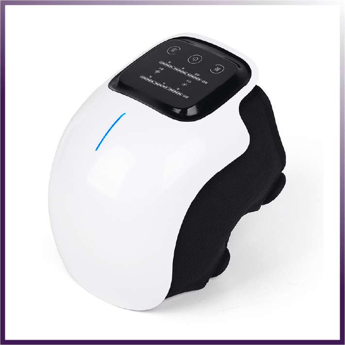 Smart Knee Massager - Wireless Electric Knee Massage Wrap with Pulse Technology, Heat Compress, 15 Intensity Levels & Adjustable Velcro Strap for Home, Office, Gym, Relaxation & Muscle Comfort