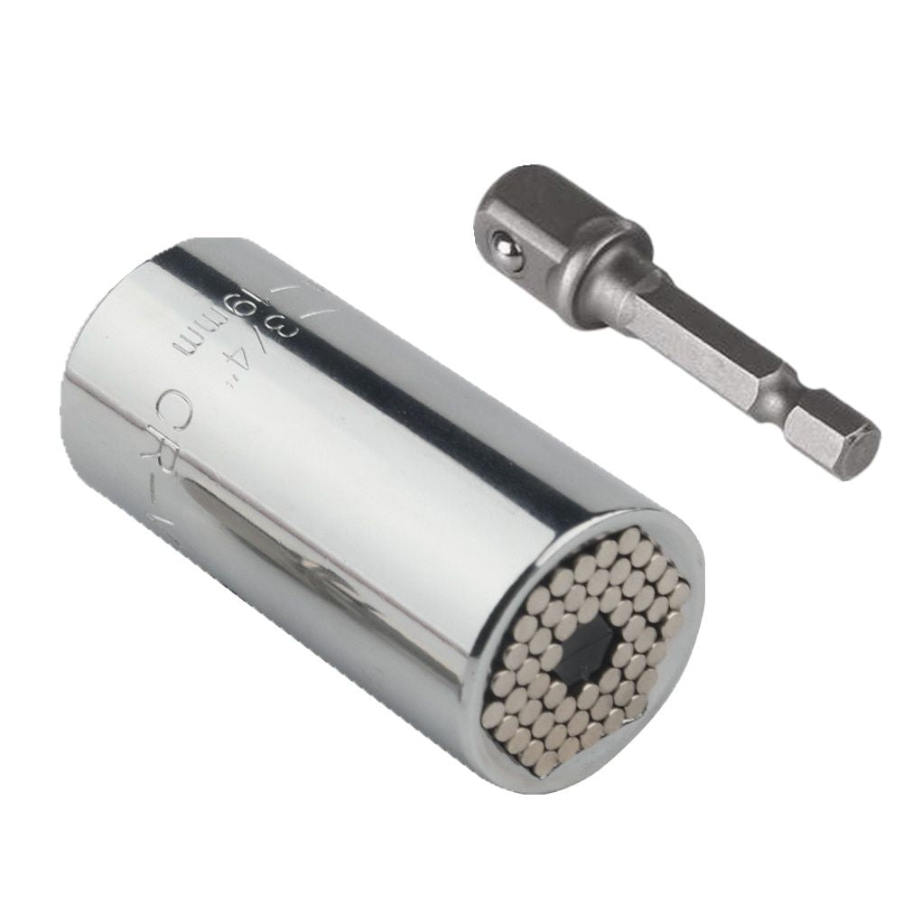 2PCS/SET Universal Torque Wrench Head Set Socket Sleeve 7-19mm Power Drill Ratchet Bushing Spanner Key Magic Multi Hand Tools