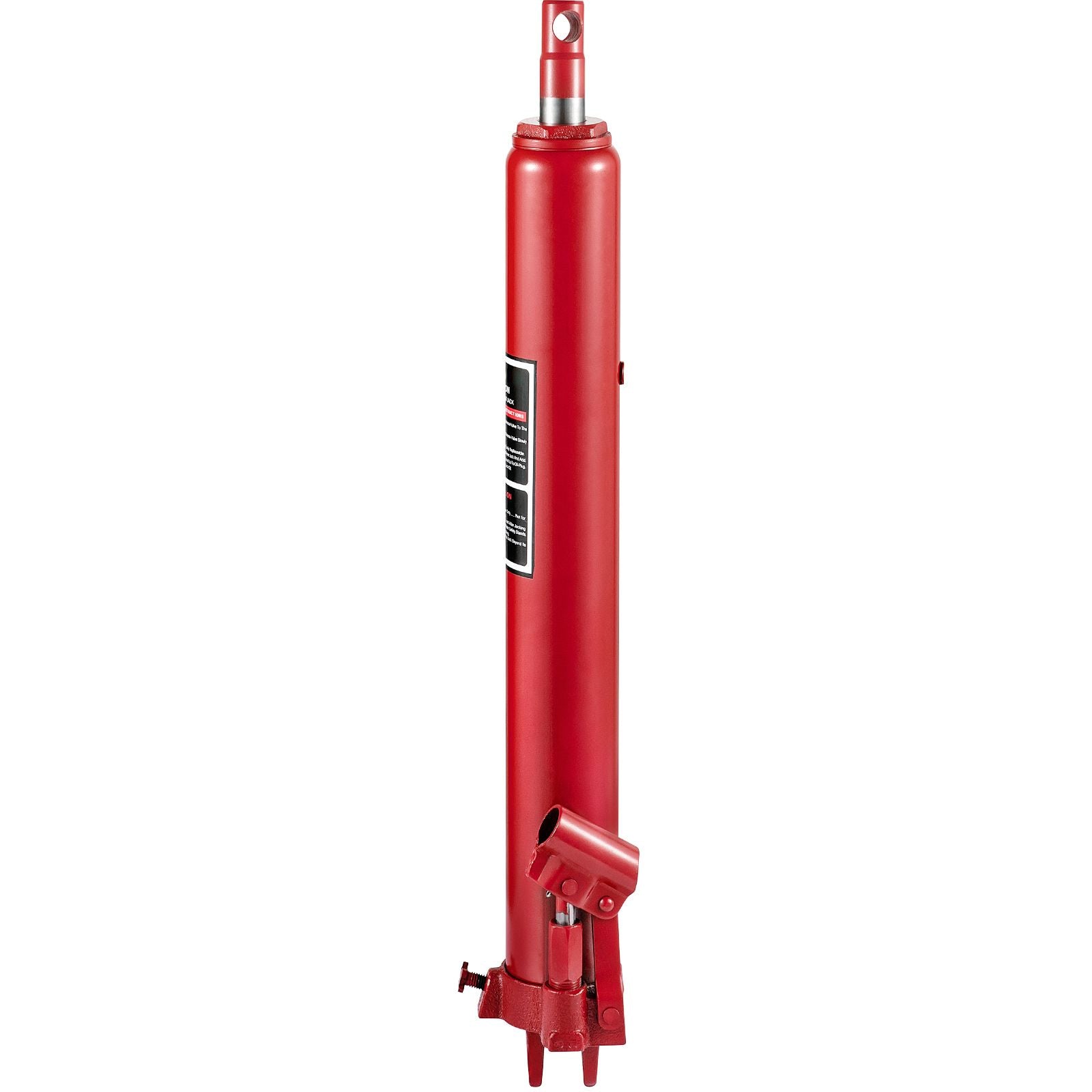 Hydraulic Long Ram Jack, 3 Tons/6600 lbs Capacity, with Single Piston Pump and Clevis Base, Manual Cherry Picker with Handle, for Garage/Shop Cranes, Engine Lift Hoist, Red